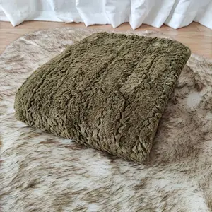 Home decoration Soft Cozy Faux Rabbit Fur Winter Blanket